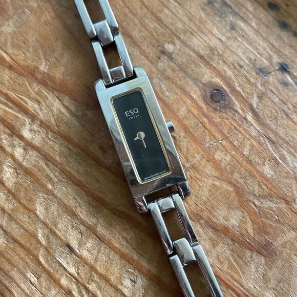 💛 Vintage ESQ By Esquire Silver Woman’s Watch - Picture 1 of 7
